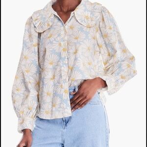 LEVI'S Celestial Blue Karina Collar Blouse